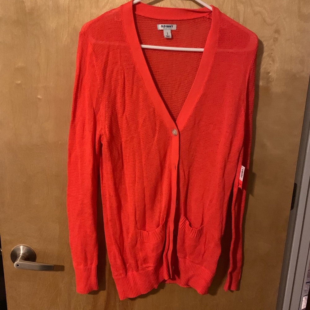 Old Navy Orange Cardigan